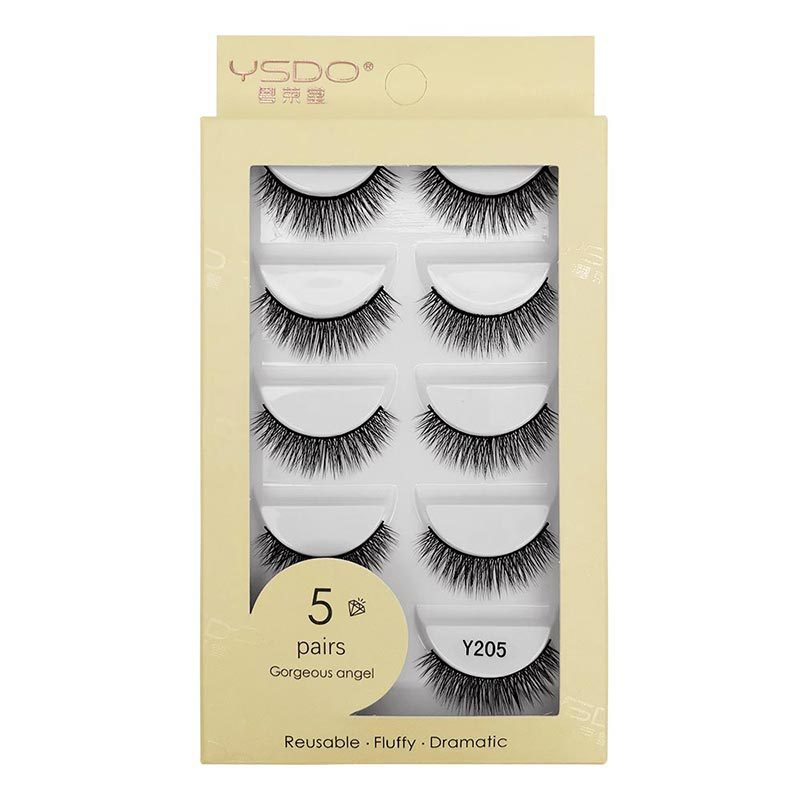 5pairs/Set Women 3D Multilayer Mink Hair Eyelashes