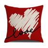 (Buy 1 Get 1) Valentine'S Day Pillow Case Red Love Heart Pillow Couple Combination Home Pillow Holiday Decoration Pillow Cushion Cover