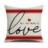 (Buy 1 Get 1) Valentine'S Day Pillow Case Red Love Heart Pillow Couple Combination Home Pillow Holiday Decoration Pillow Cushion Cover