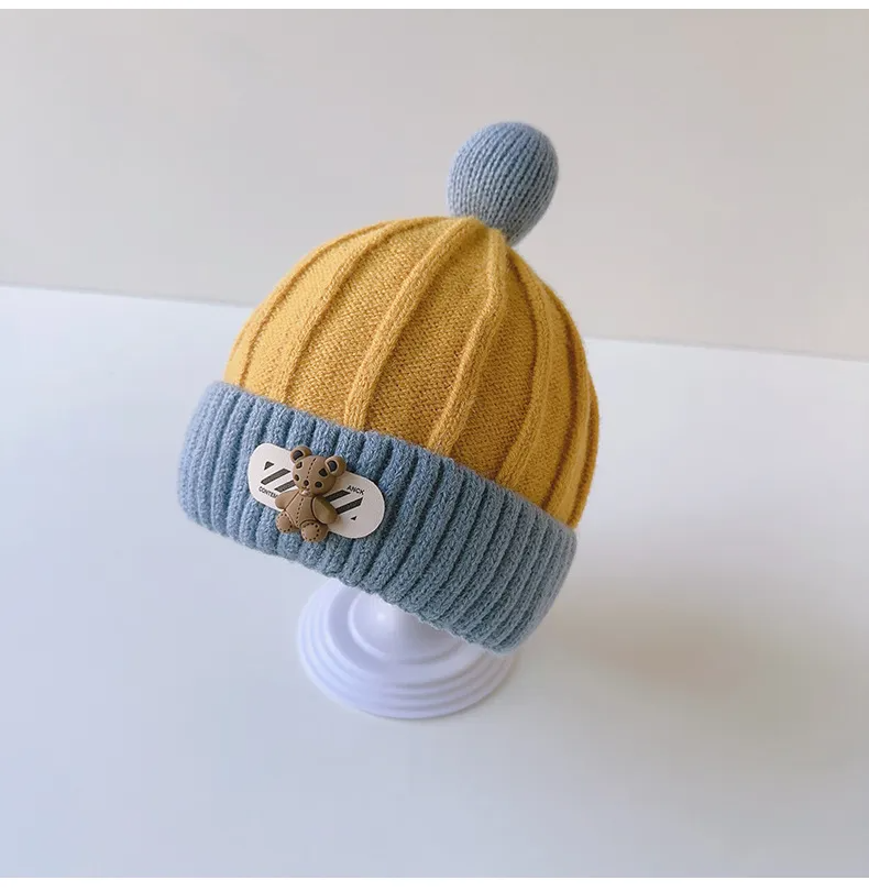 (Buy 1 Get 1) Kids Autumn And Winter Casual Cute Cartoon Big Eyes Knitwear Hat