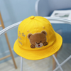 Baby Cute Bear Pattern Letter Embroidery Sunshade Bucket Hat