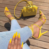 Women Sexy Pointed Cross Belt High Heels Sandals Shoes