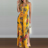 Women Vacation Bohemian Halter Neck Sleeveless All Over Print Loose Jumpsuits