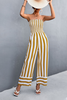 Women Classic Tube Top Print Stripe Jumpsuit