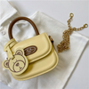 Children Kids Baby Fashion Girls Cartoon Bear Chain Mini Pu Leather Crossbody Shoulder Handle Bag