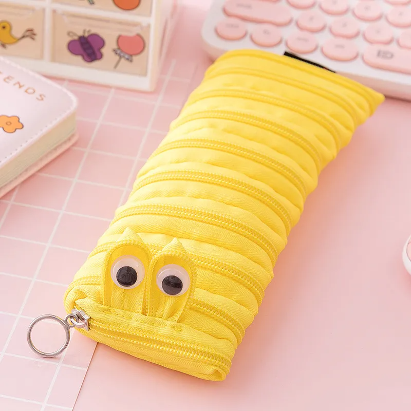 (Buy 1 Get 2) Love Caterpillar Monster Zipper Pencil Coin Purse