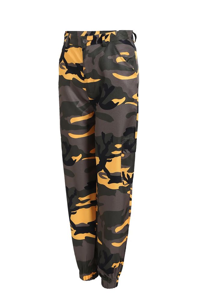 Women Casual Camouflage Print Cargo Pants