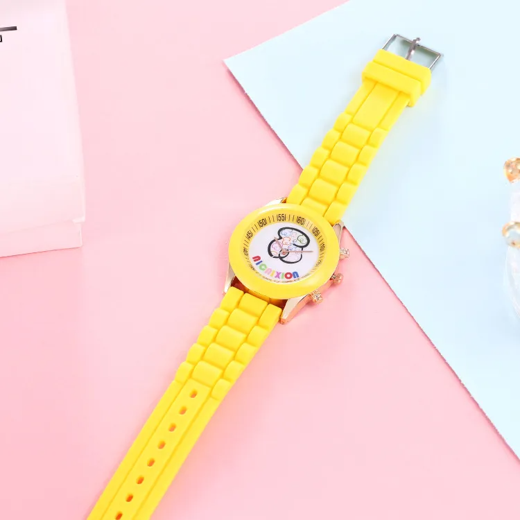 Kids Cute Silicone Band Candy Color Colorful Cartoon Bear Watch