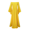 Women Fashion Solid Color Off-The-Shoulder Maternity Dress