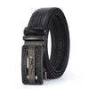 Men Business Cowhide Crocodile Metal Buckle Belt