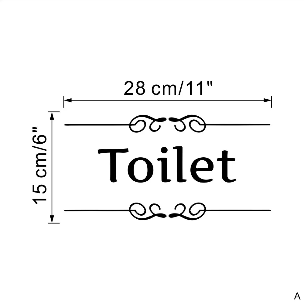 (Buy 1 Get 2) English Carved Bathroom Rules Bathroom Toilet Wall Decoration Stickers