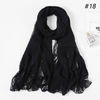 (Buy 1 Get 1) Hairball Decor Women Chiffon Muslim Hijab Scarf