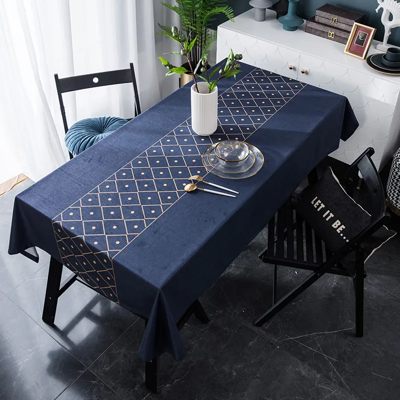 Rectangular Digital Printed Velvet Table Cloth