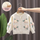 Kids Toddler Girls Autumn Winter Fashion Casual Simple Solid Color Flower Button Round Neck Sweater