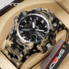 Sanda Trendy Camouflage Multifunctional Outdoor Luminous Watch, Men's Gift FS