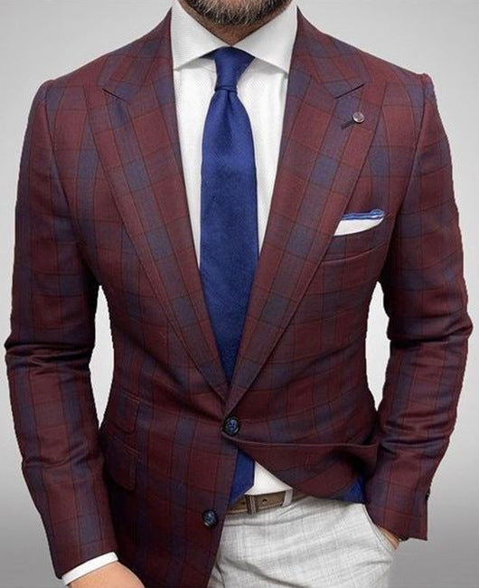 Men's  Blazer Striped Casual Slim Fit