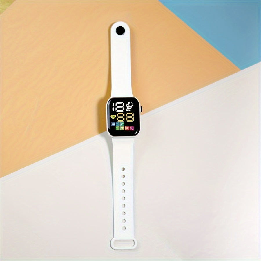 Sports Watch for Adults Digital Wrist  with Spaceman Theme, Silicone Band, Glow Details, Electronic Movement, Non-Waterproof - Adjustable Time & Date FS