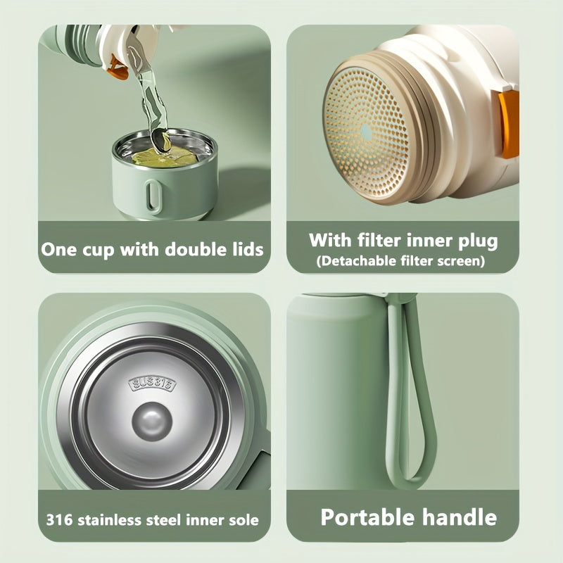 Stainless Steel Insulated Water Bottles 1pc, Vacuum Flask, Travel Thermal Cups, For Hot And Cold Beverages, Summer Winter Drinkware, Gifts, FS