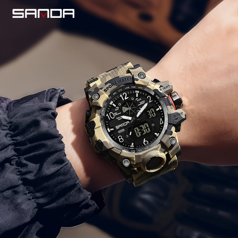 Men's Watch Camouflage Outdoor Multifunctional Night Light Watch, FS