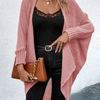 Autumn And Winter Women Casual Solid Color Irregular Knit Cardigan Jacket