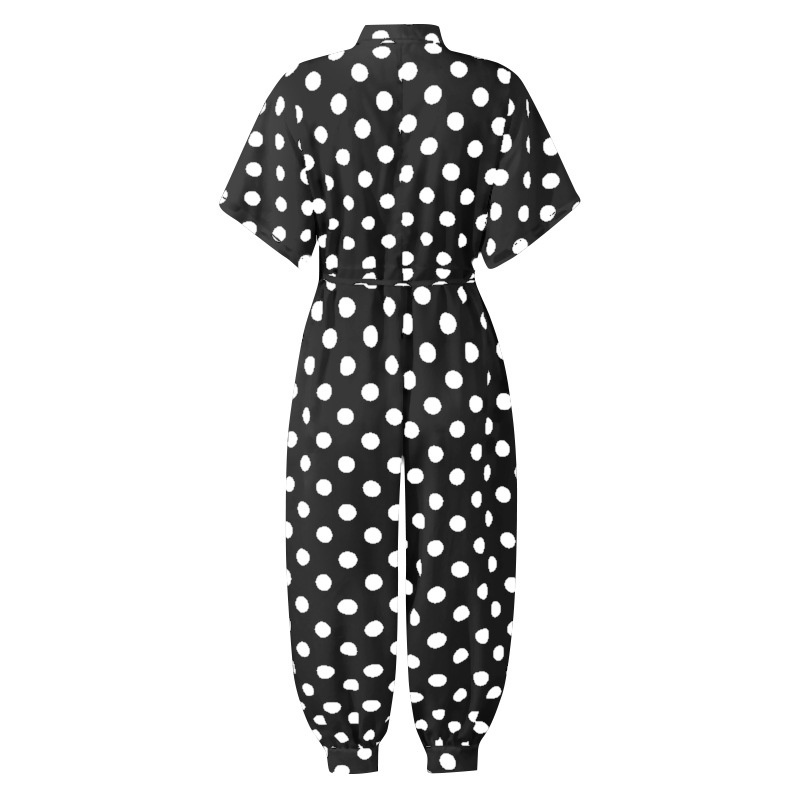 Women Casual Single-Breasted Loose Jumpsuits