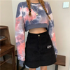 Fashion Tie Dye Long Sleeve Round Neck Couple Sweater