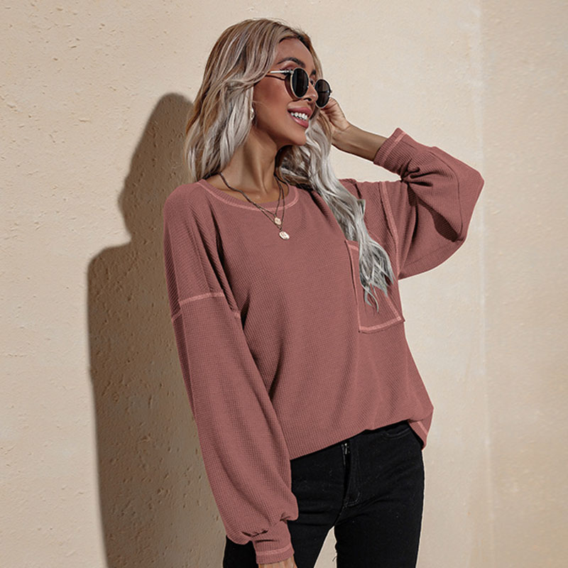 Women Causal Solid Color Sweatshirt