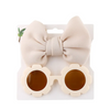 Kids Cute Sunglasses Space Cotton Solid Color Hairband Fashion Set