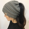 (Buy 1 Get 1) Women Winter Stretch Knitted Ponytail Hats