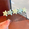 (Buy 1 Get 2) Kids Girls  Candy Color Floral Heart Star Comb Hair Card