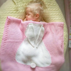 Kids Cute Rabbit Pattern Knitting Blanket