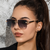 Women Fashion Frameless Cut Edge Square Gradient Sunglasses