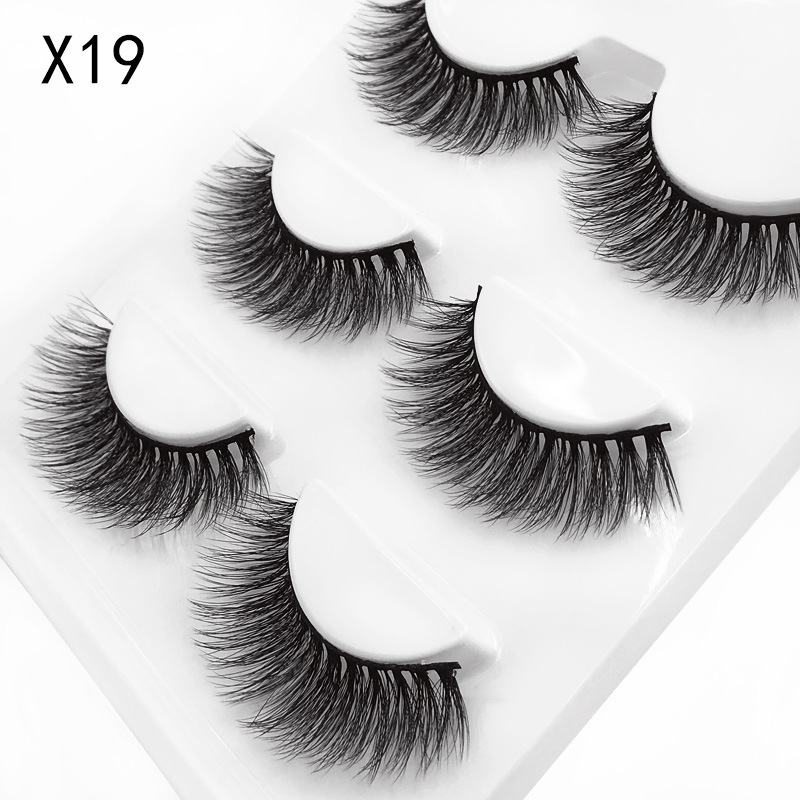 3pairs/Set Women 3D Multilayer Mink Hair Eyelashes