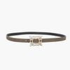 Women'S Fashion Casual Personality Rhinestone Alloy Smooth Buckle Genuine Leather Thin Belt