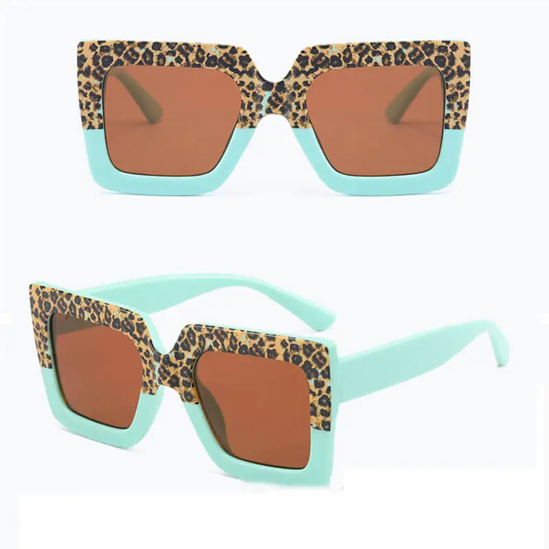 Girls Fashion V-Shaped Big Frame One-Piece Sunglasses