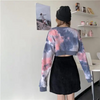 Fashion Tie Dye Long Sleeve Round Neck Couple Sweater