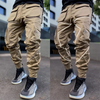 Men Fashion Casual Solid Color Cargo Straight Pants