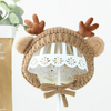 Baby Autumn And Winter Woolen Thickened Christmas Deer Knitted Hat