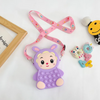 Kids Girls Fashion Sweet Candy Color Cartoon Animal Silicone Mini Crossbody Bag