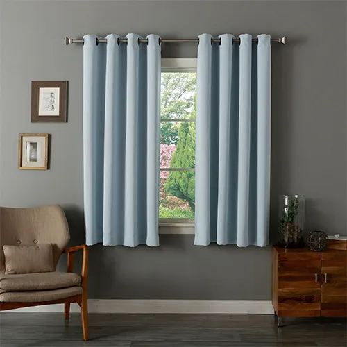 (Buy 1 Get 1) One Piece 52*84 Inch Solid Color Heat Insulation Sunscreen Blackout Perforated Curtain