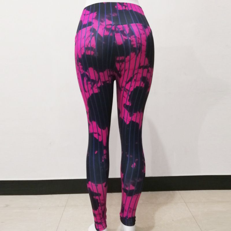 Abstract Lines Print Sexy High-Waisted Sports Yoga Pants