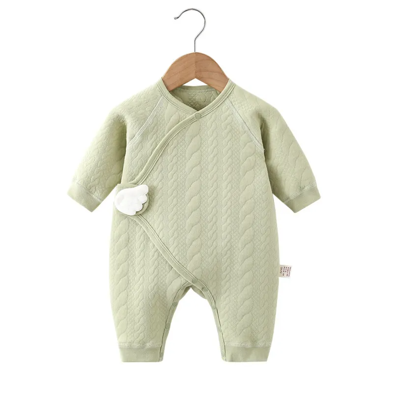 (Buy 1 Get 1) Kids Baby Unisex Fashion Casual Cute Solid Color Long Sleeve Romper