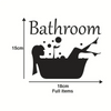 (Buy 1 Get 2) English Carved Bathroom Rules Bathroom Toilet Wall Decoration Stickers