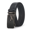 Men Business Cowhide Crocodile Metal Buckle Belt