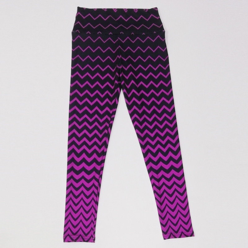 Gradient Color Ripple Print Sports Leggings