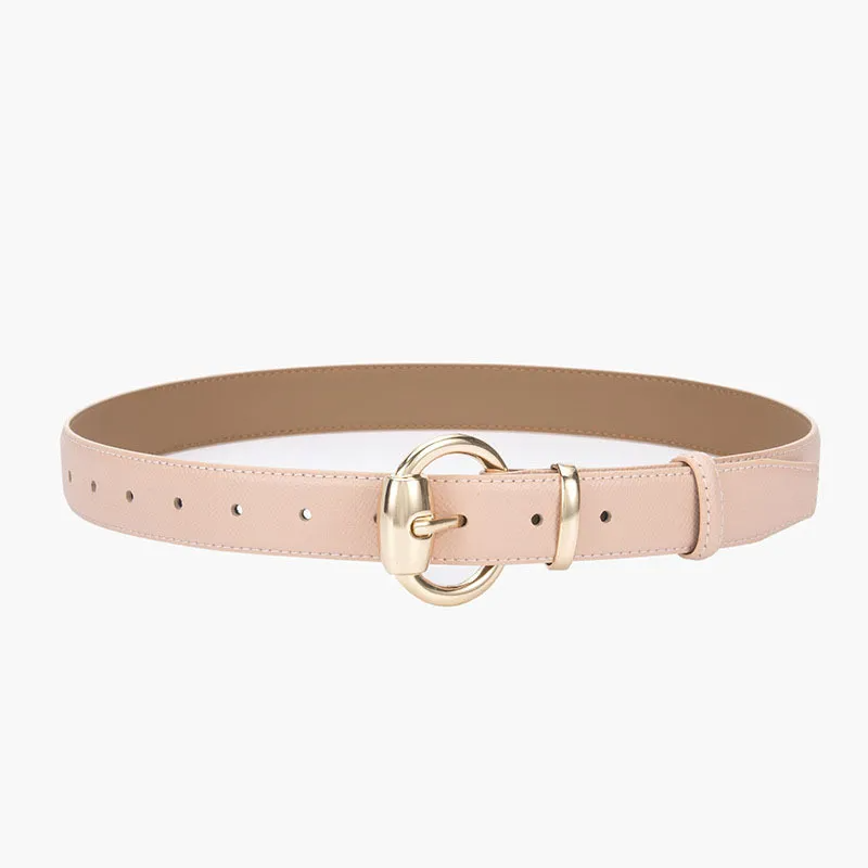 Women'S Fashion Casual Personality Alloy Pin Buckle Leather Belt