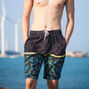 Men Patchwork Loose Casual Shorts