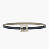 Women'S Fashion Casual Personality Rhinestone Alloy Smooth Buckle Genuine Leather Thin Belt