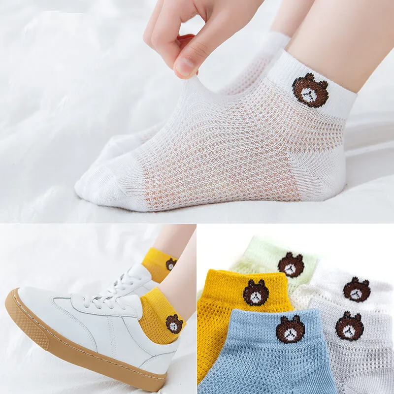 Kids Cute Cartoon Breathable Socks Set