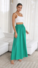 Women Fashion Casual Solid Color Elastic Waist Wide Leg Pants